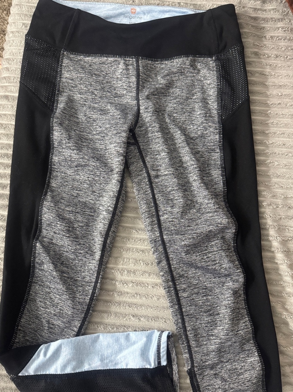 Tangerine Black and Gray Women’s Athletic Leggings